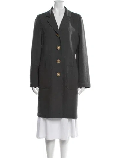 Pre-owned Moschino Virgin Wool Coat In Gray