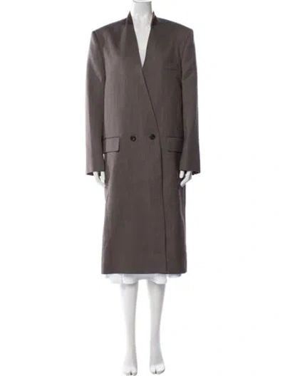 Pre-owned Moschino Virgin Wool Coat W/ Tags In Gray