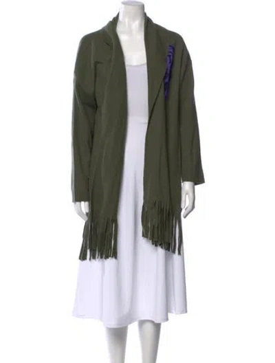 Pre-owned Moschino Virgin Wool Cowl Neck Sweater In Green