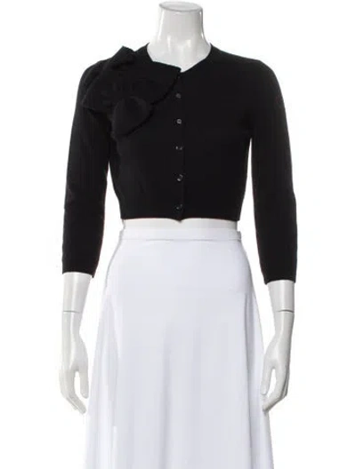 Pre-owned Moschino Virgin Wool Crew Neck Sweater In Black