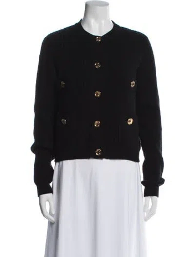 Pre-owned Moschino Virgin Wool Crew Neck Sweater In Black