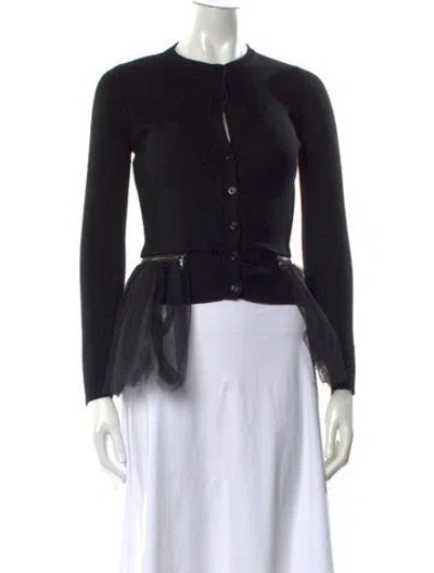 Pre-owned Moschino Virgin Wool Crew Neck Sweater In Black