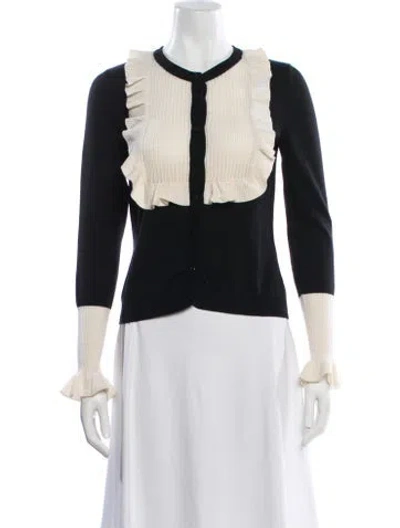 Pre-owned Moschino Virgin Wool Crew Neck Sweater In Black