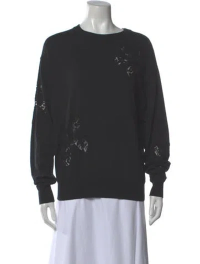 Pre-owned Moschino Virgin Wool Crew Neck Sweater In Gray