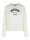 Moschino Jeans Ivory Virgin Wool Sweater In White