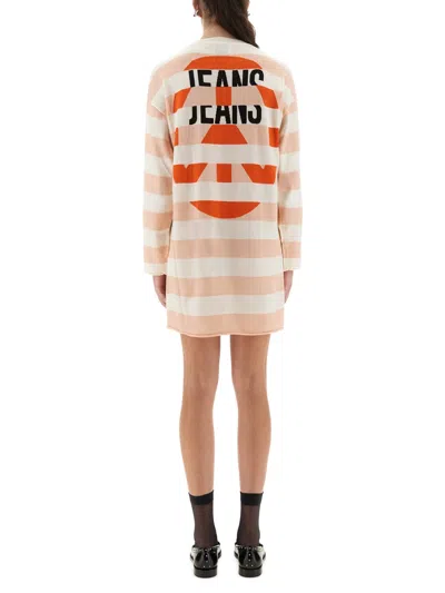 Moschino Virgin Wool Dress In Pink