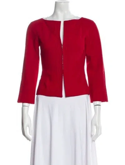 Pre-owned Moschino Virgin Wool Evening Jacket In Red