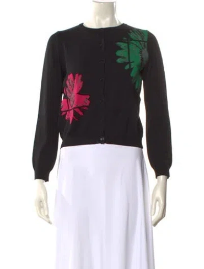Pre-owned Moschino Virgin Wool Graphic Print Sweater In Black