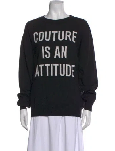 Pre-owned Moschino Virgin Wool Graphic Print Sweater In Multi
