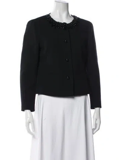 Pre-owned Moschino Virgin Wool Jacket In Black