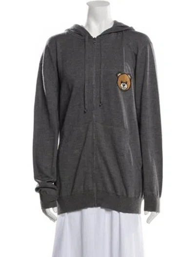 Pre-owned Moschino Virgin Wool Jacket In Gray