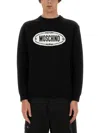 Moschino Ribbed Crew Neck Knitwear With Long Sleeves