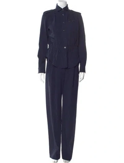 Pre-owned Moschino Virgin Wool Jumpsuit In Blue