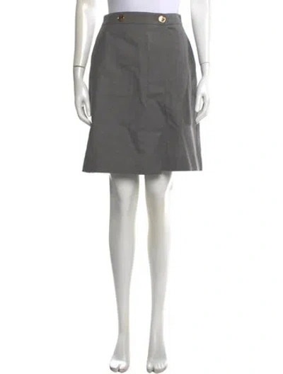 Pre-owned Moschino Virgin Wool Knee-length Skirt In Gray