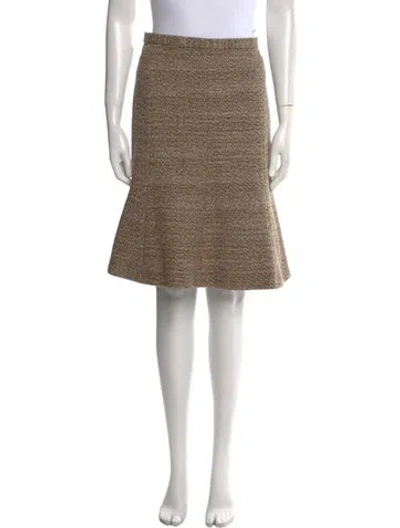 Pre-owned Moschino Virgin Wool Knee-length Skirt In Neutral
