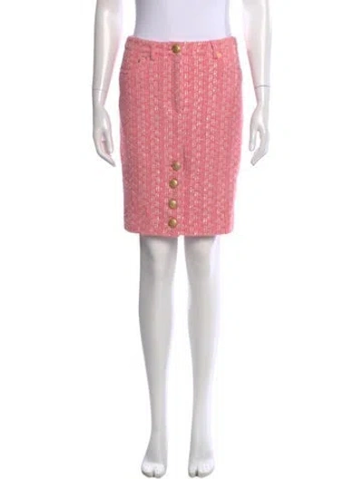 Pre-owned Moschino Virgin Wool Knee-length Skirt In Pink