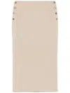 Moschino Virgin-wool Midi Skirt In Neutrals