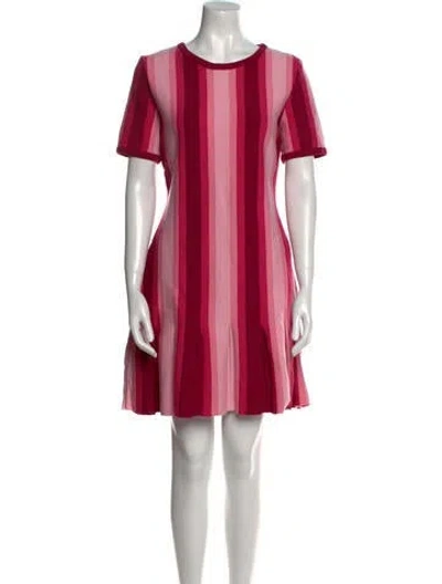 Pre-owned Moschino Virgin Wool Mini Dress In Pink