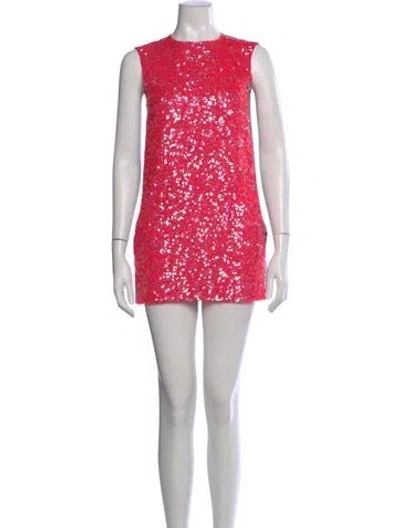 Pre-owned Moschino Virgin Wool Mini Dress W/ Tags In Pink