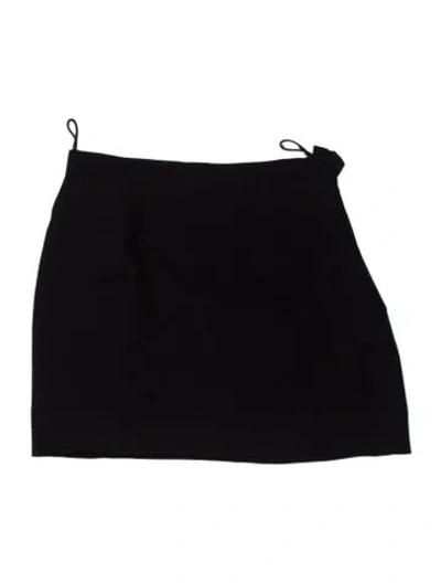 Pre-owned Moschino Virgin Wool Mini Skirt In Black