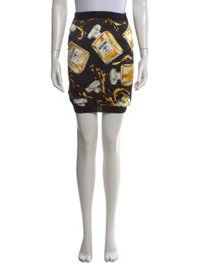 Pre-owned Moschino Virgin Wool Mini Skirt In Black