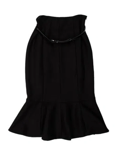 Pre-owned Moschino Virgin Wool Mini Skirt In Black