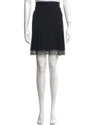 Pre-owned Moschino Virgin Wool Mini Skirt In Black