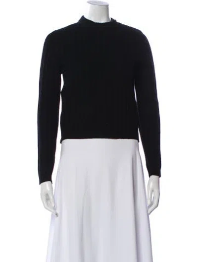 Pre-owned Moschino Virgin Wool Mock Neck Sweater In Purple