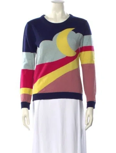 Pre-owned Moschino Virgin Wool Printed Sweater In Multi