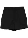 Moschino Tailored Shorts With Belt Loops And Button Detail In Black