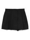 Moschino Pleated Shorts With Belt Loops And Pockets In Black