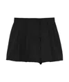 Moschino Pleated Shorts With Belt Loops And Pockets In Black