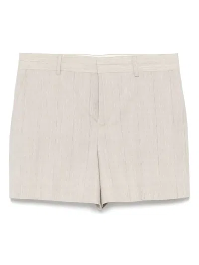 Moschino Virgin-wool Shorts In Beige