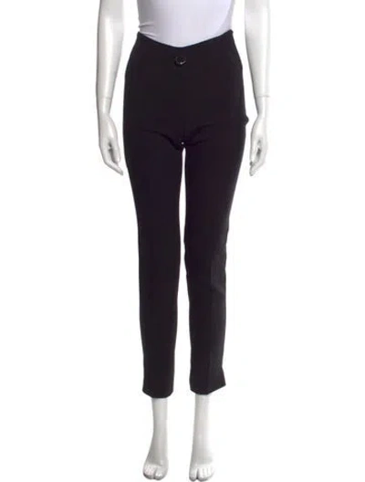 Pre-owned Moschino Virgin Wool Skinny Leg Pants In Black