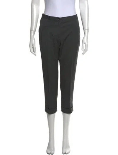 Pre-owned Moschino Virgin Wool Straight Leg Pants In Grey