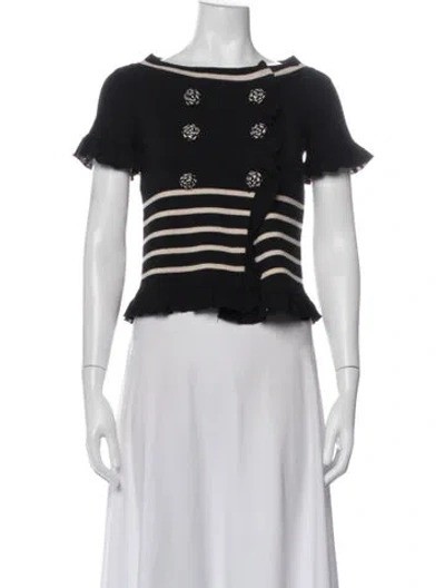 Pre-owned Moschino Virgin Wool Striped Sweater In Multi