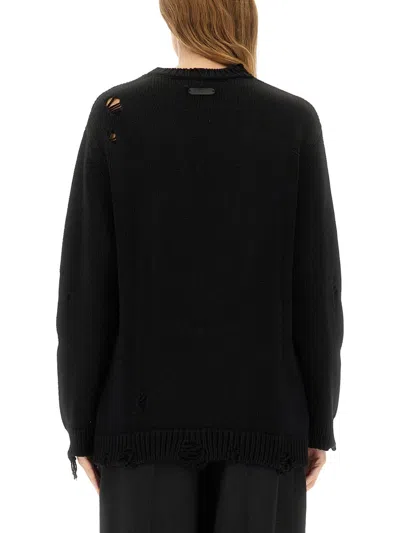 Moschino Virgin Wool Sweater In Black
