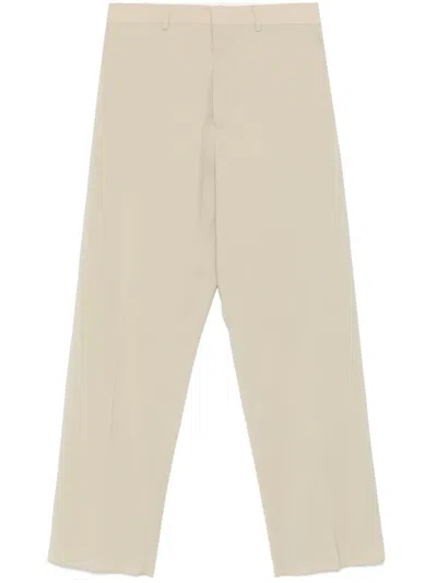 Moschino Virgin-wool Tailored Trousers In Grey