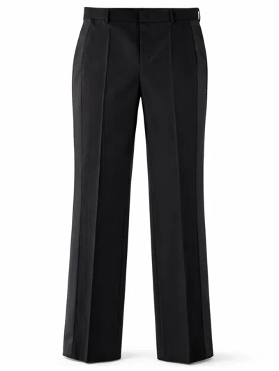 Moschino Virgin Wool Trousers In Black