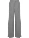 Moschino Virgin-wool Twill Flared Trousers In Grey