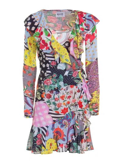 Moschino Viscose Dress In Multicolour