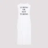 Moschino Slogan-print Midi Dress In Fantasia Bianco