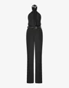 Moschino Viscose Twill Jumpsuit In Black