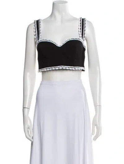 Pre-owned Moschino V-neck Sleeveless Crop Top In Neutral