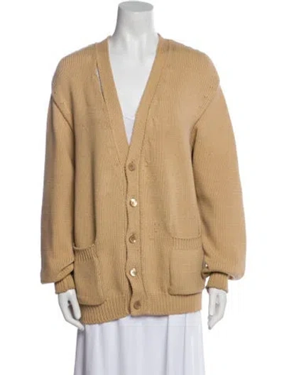 Pre-owned Moschino V-neck Sweater In Neutral