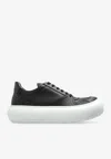 Moschino Sneakers In Calf Leather Ollie In Black