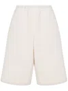 Moschino Waffle-knit Shorts In White