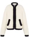 Moschino Short Jacket In Superfine Lambswool In White