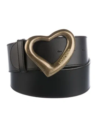 Pre-owned Moschino Waist Belt Wide Waist Belt In Black