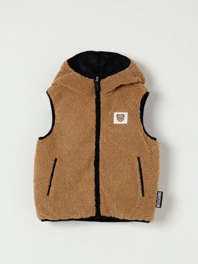 MOSCHINO WAISTCOAT MOSCHINO KIDS COLOR BROWN,H30582032